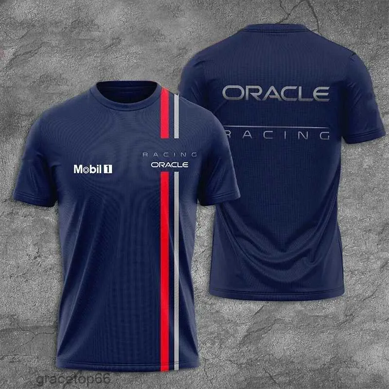 Erkek Tişörtleri Oracle F1 Erkek Kadın T-Shirt Kırmızı Hayvan 3d Baskılı Sıradan Spor Crewneck Top Boys Nefes Alabilir Hızlı Kurutma Takibi Ydnn