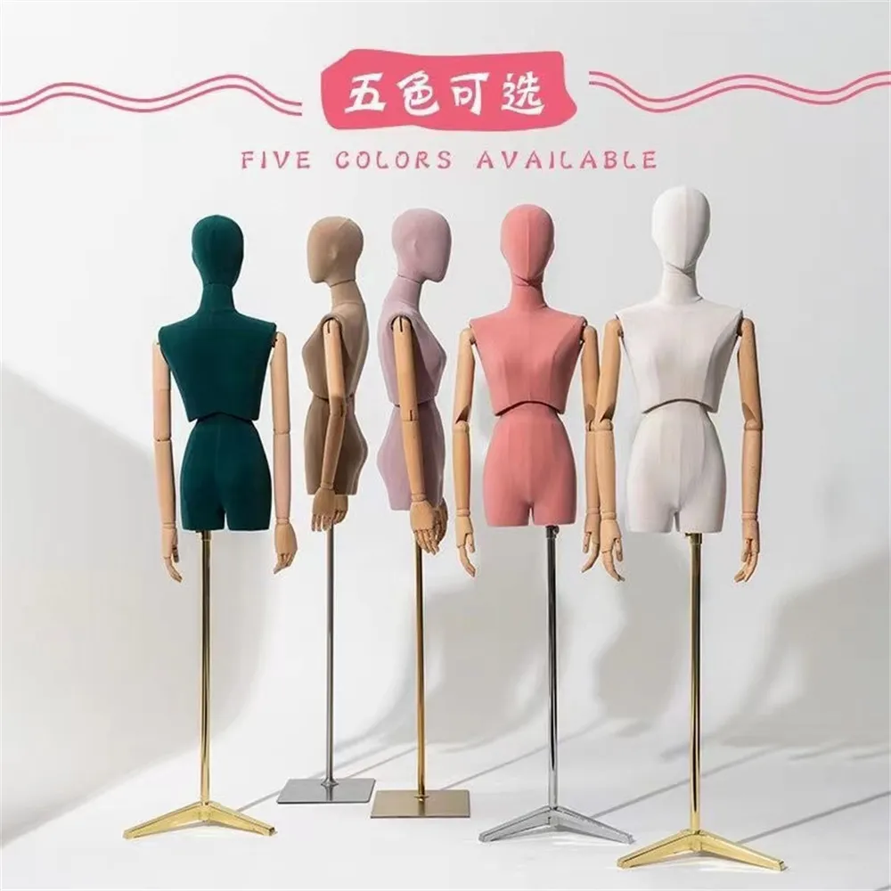 10style Full Female Head Cloth Mannequin For Body Wood Arm Square Base Wedding Twist Split Women Adjustable Rack Display F003