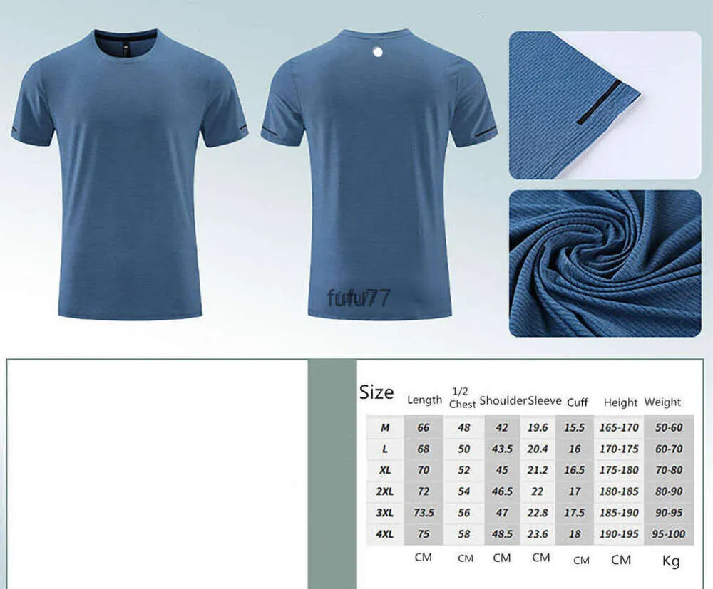 LL-R661 Hommes Yoga Outfit Gym T-shirt Exercice Fitness Wear Sportwear Formation Basketball Running Ice Silk Chemises Outdoor Tops Sh210q