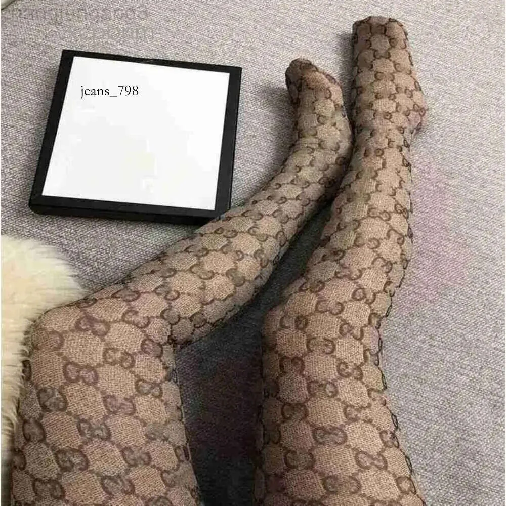 Gglies Designer Cucci Silk Strumps S Small Sexy Long Stocking Women Fashion Balencigas Thin Spets Mesh Tights Soft Hateble 2024 328