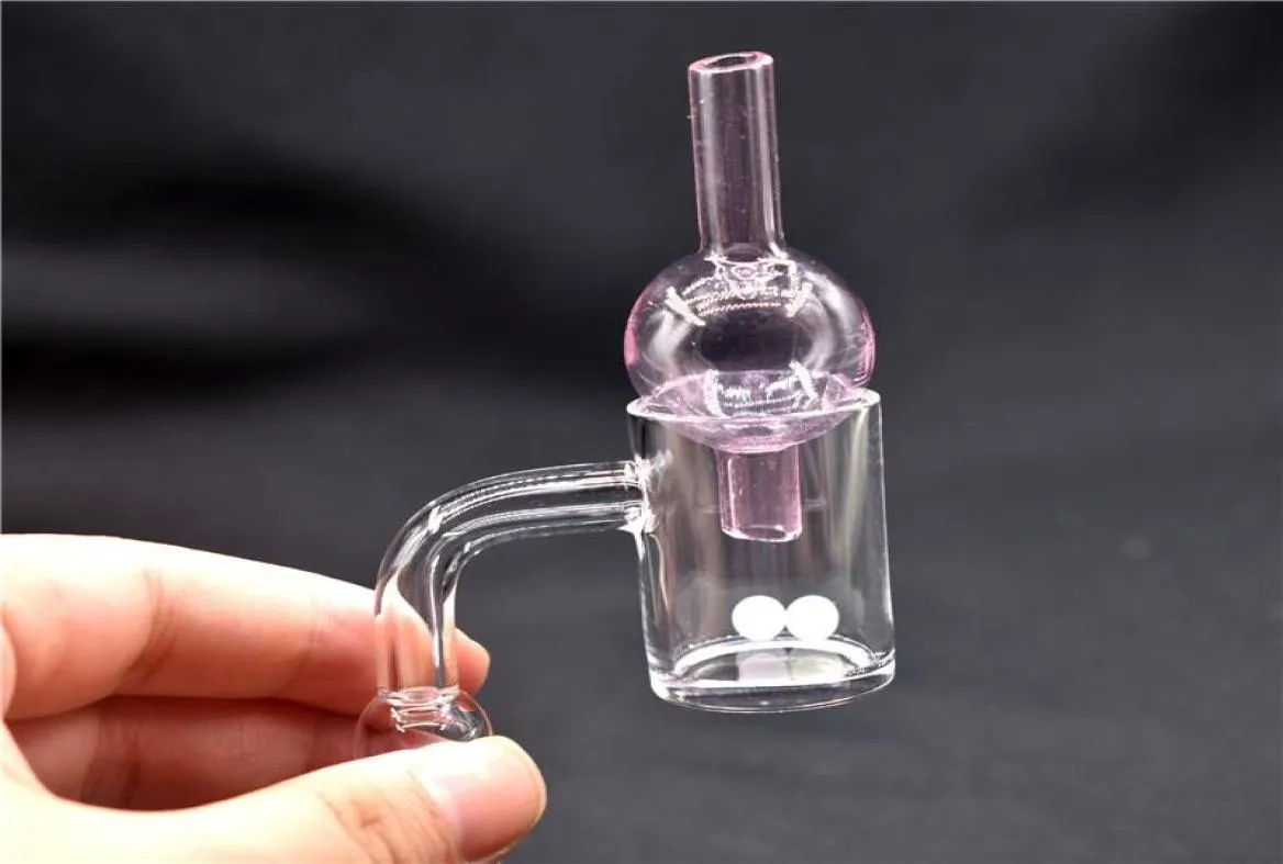 2 pezzi 25mm chiodo banger al quarzo con tappo in carb e perla Terp femmina maschio 10mm 14mm 18mm per Dab Rig Bong8755189