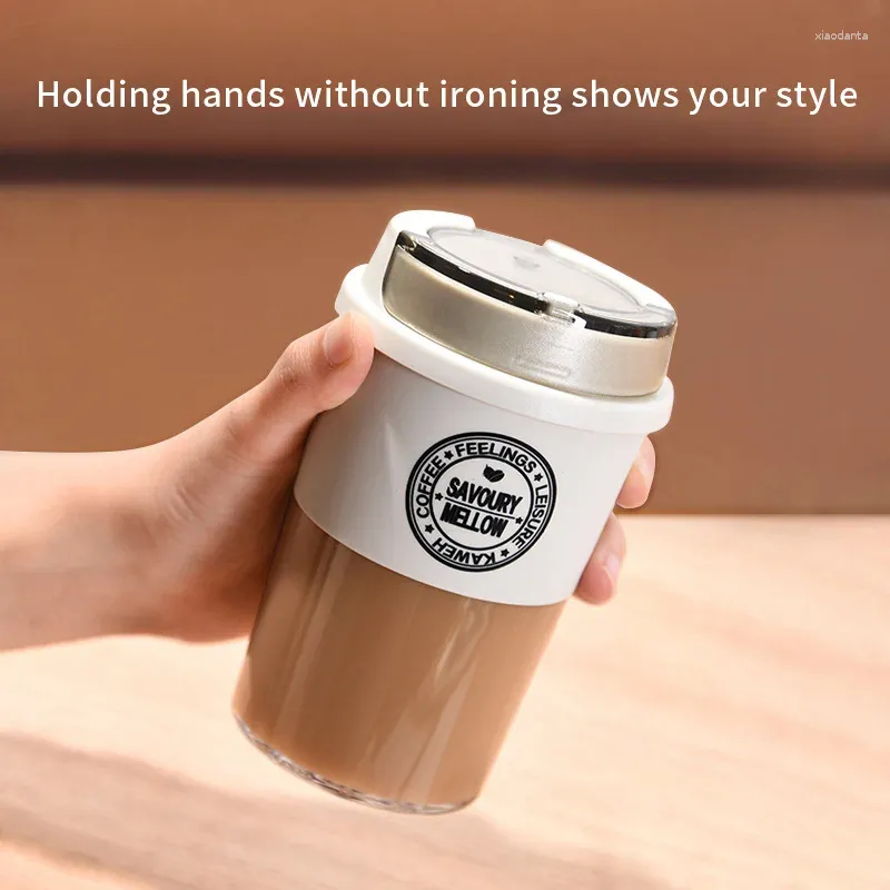 Tazze da 300 ml di tazza di caffè portatile a prova di perdite con copertura sottovuoto - Viaggio per esterno perfetto per o bevanda da tè
