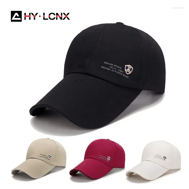 Bollmössor Spring Autumn Men's Outdoor Fashion Travel Baseball Cap Kvinnor andas långa brim med brevtryck Sun Hip-Hop Hatt