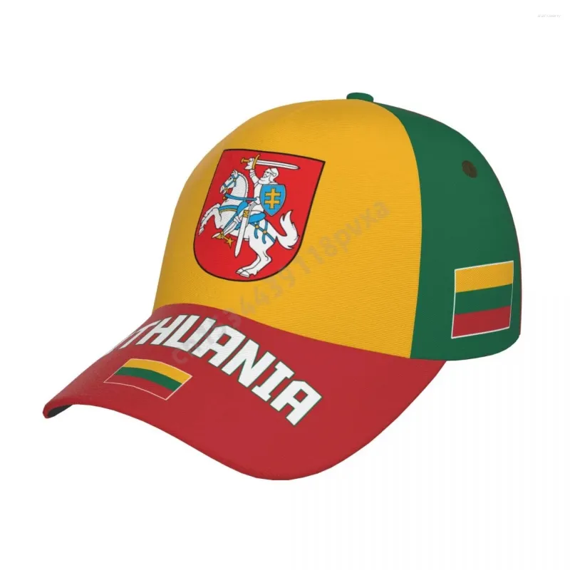 Ball Caps Unisex Lithuania Flag Cool Lithuanian Adult Baseball Cap Patriotic Hat For Soccer Fans Men Women