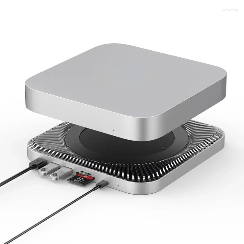 Stations d'accueil pour Mac Mini Type C HUB ordinateur portable Base externe ordinateur 7 en 1 Interface USB PD étendre le disque dur