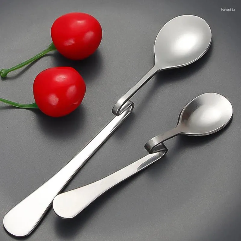 Tea Scoops Big Salad Spoon Fork Set Stainless Steel Kitchen Food Server Pasta Utensils Public Gold Tableware Using Buffet Restaurant Tools