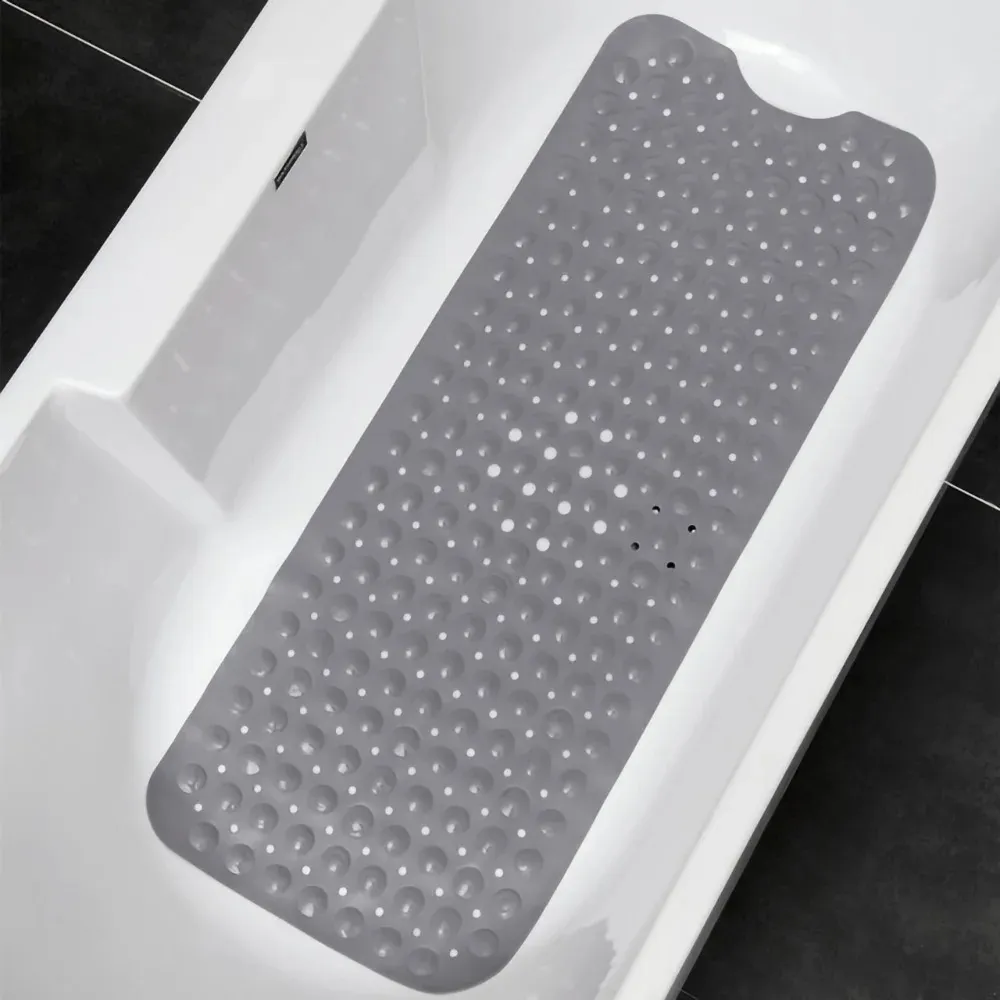 100*40 cm tapis de douche de baignoire antidérapant et grand tapis de baignoire avec ventouses tapis de salle de bain lavable en machine avec Drain 240130