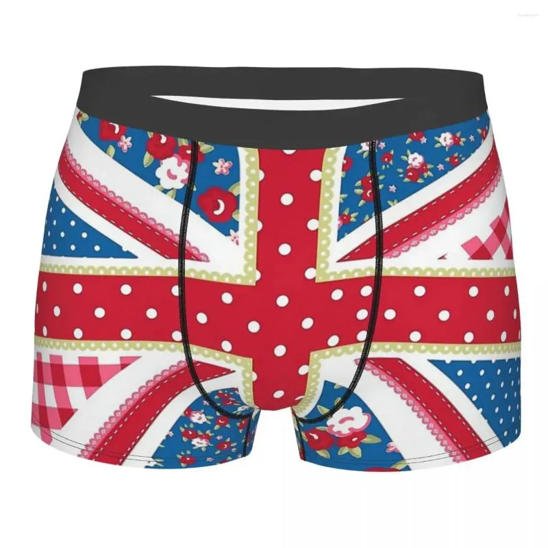 Mutande Shabby Chic Union Jack Bandiera nazionale Mutandine traspiranti Intimo da uomo Pantaloncini sexy Boxer