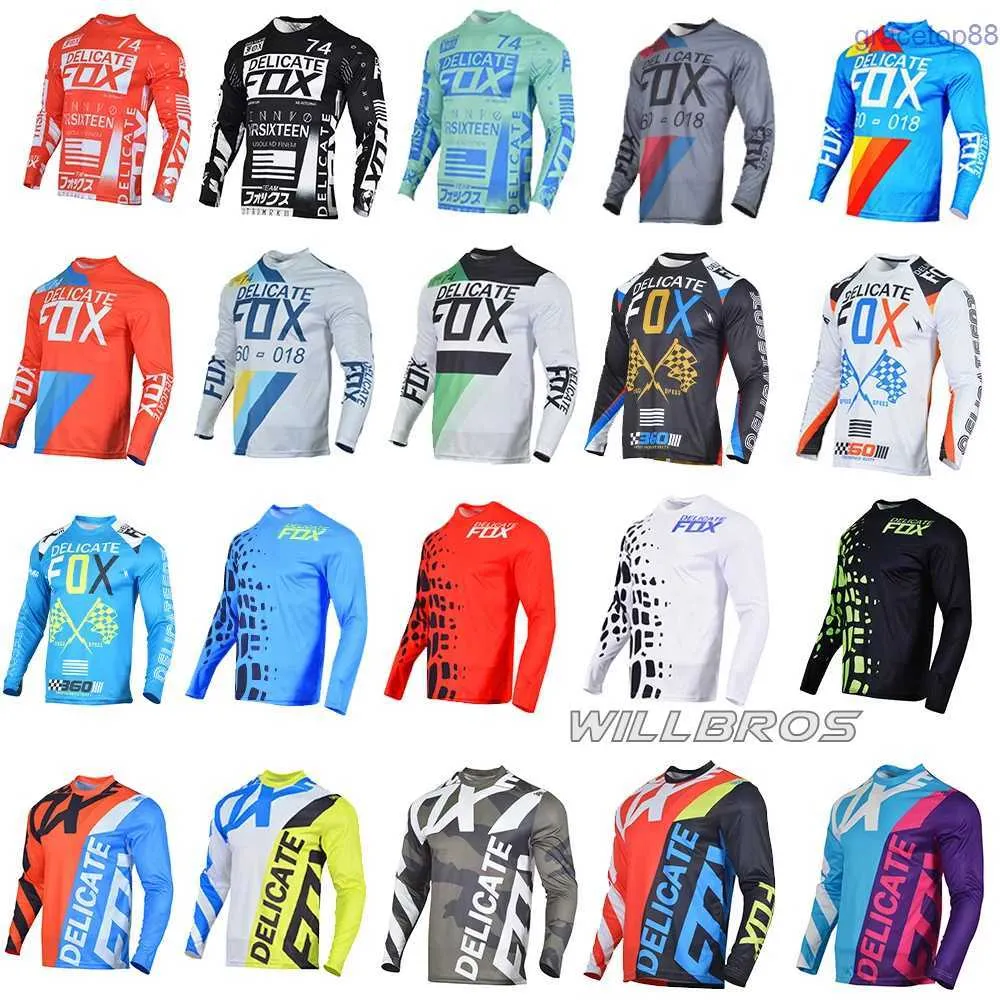 Qnzx camisetas masculinas delicadas camisa de raposa motocross camiseta motocicleta bicicleta off-road ciclismo moto mtb enduro atv utv roupas masculinas