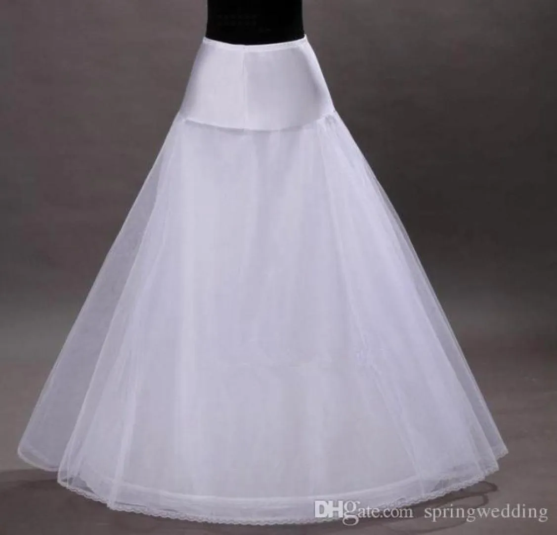 i lager 1hoop 2layer tulle aline petticoat brud bröllop petticoat underskirt crinolines för bröllopsklänning7461883