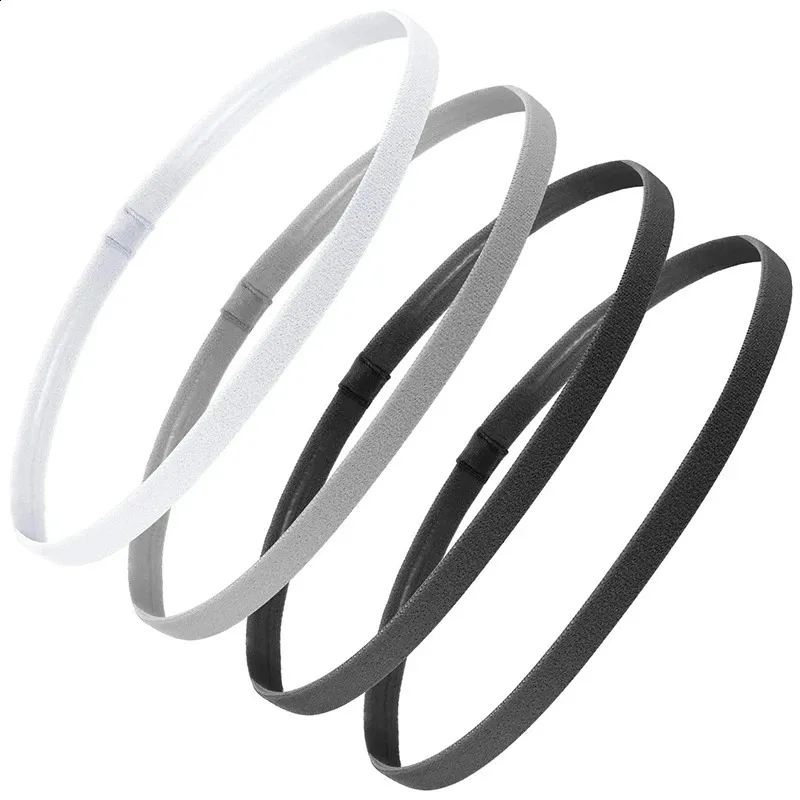 4 stuks effen dikke antislip elastische sport hoofdbanden voor buiten haarhoofdbanden oefening haarbanden zweetbandjes voor dames voor heren 240119