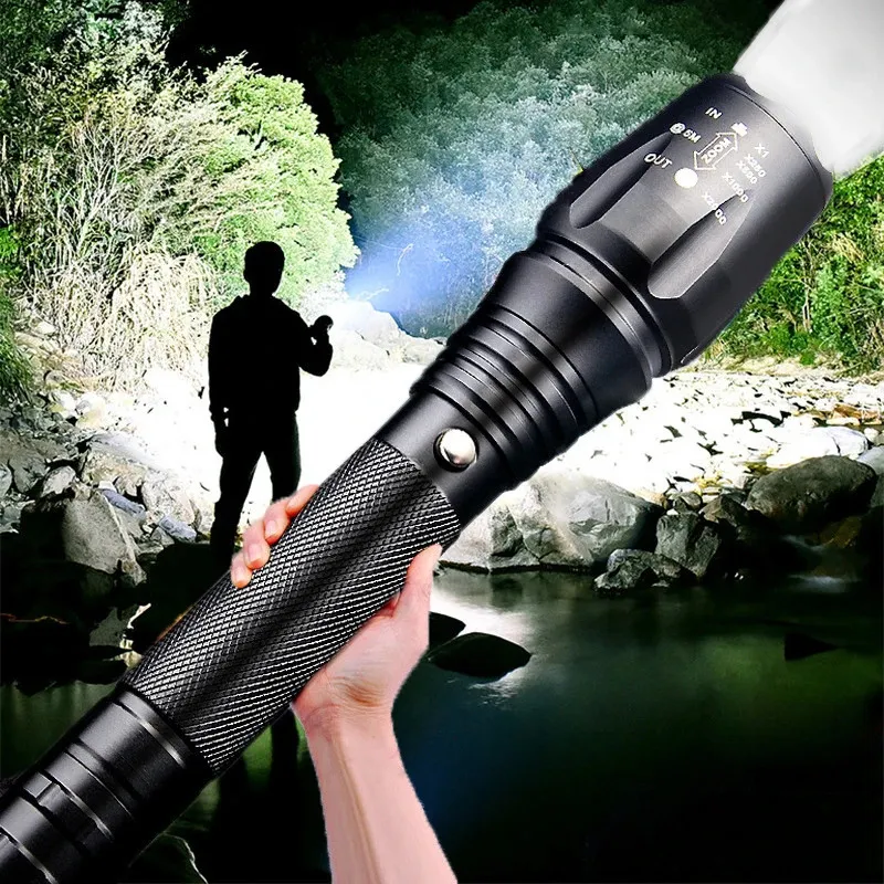 Lampe Torche LED Tactique Super Puissante – 50 Millions De Lumens – Rechargeable USB