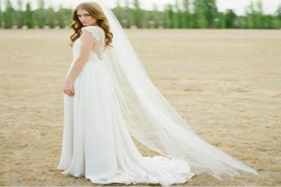 2021 di alta qualità bianco avorio due metri di lunghezza tulle accessori da sposa veli da sposa con pettine7799036