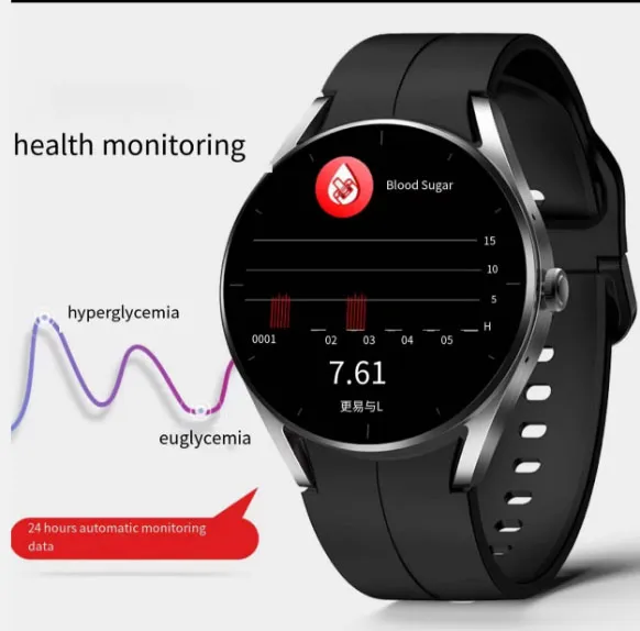 New non -invasive blood ECG Bluetooth call True blood oxygen blood pressure body temperature monitoring KS05 smart watch