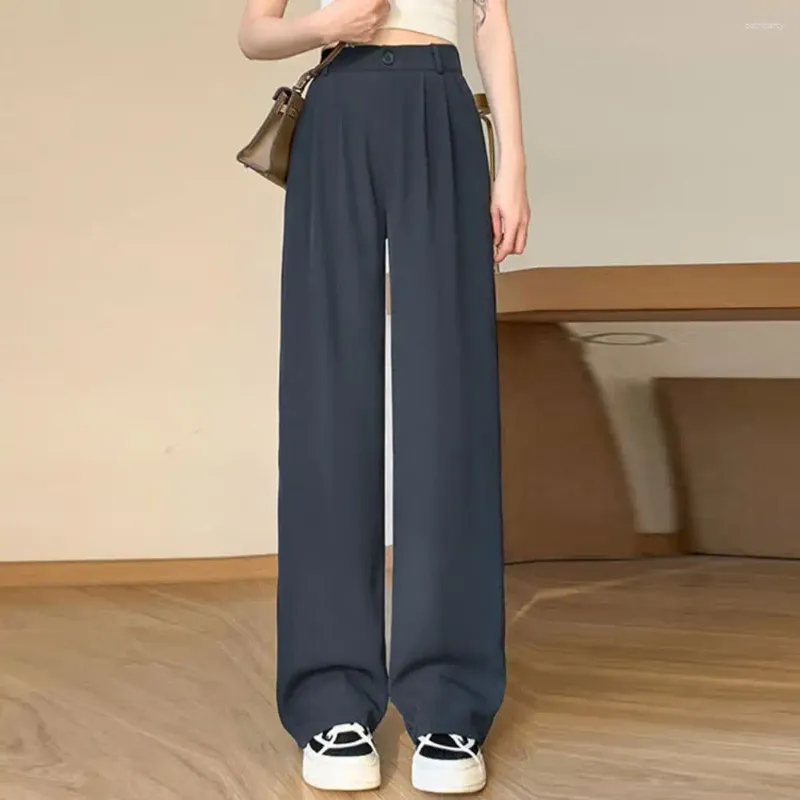 Spodnie damskie proste nogi spodnie o wysokiej stroju szeroka noga dla kobiet biuro Office Wear Spring/Summer/Autumn