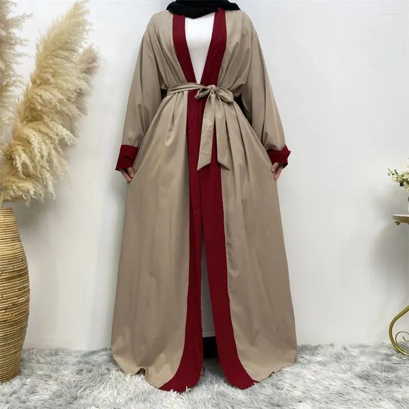Etniska kläder kimono abayas mode kvinnor öppen cardigan muslim lång klänning kalkon dubai eid mubarak ramadan islamiska parti jalabiya caftan