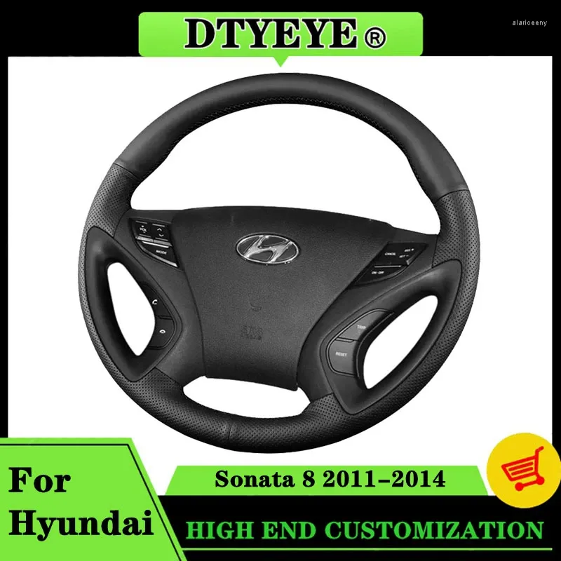 Steering Wheel Covers Car Cover For Hyundai Sonata 8 2011-2014 Customized DIY Accessories Interiors Original Braid