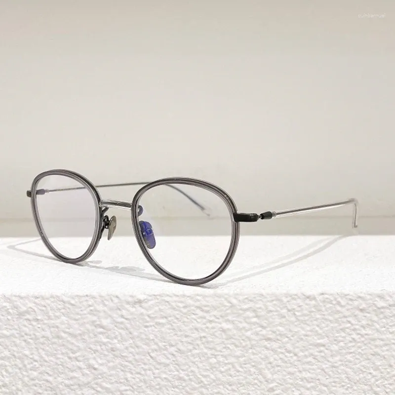 Sonnenbrillenrahmen Japanische GMS-119S I Reines Titan Designer Vintage Runde Brillengestell Männer Handgefertigte Myopiegläser Frauen Auge
