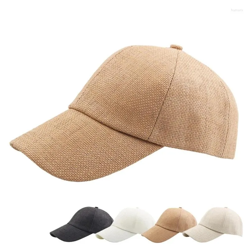 Бейсбольные кепки, летняя соломенная шляпа для женщин и мужчин, бейсбольная кепка, однотонная дышащая уличная солнцезащитная кепка, пляжный дорожный грузовик