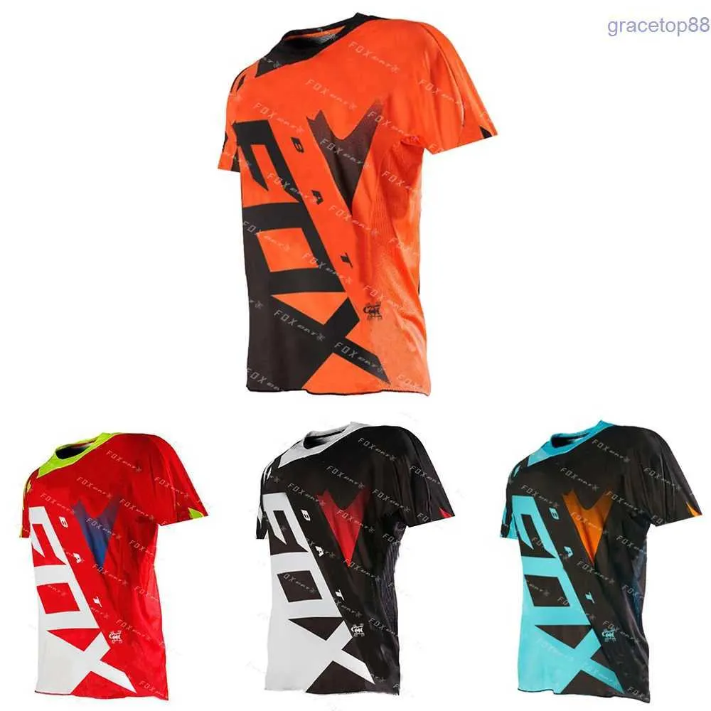 50p6 camisetas masculinas camisa de motocross mtb downhill manga curta bat fox camisa de ciclismo mountain enduro roupas de bicicleta