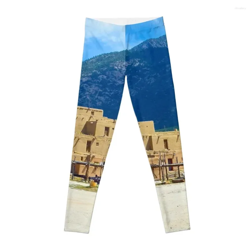 Pantalon actif Taos Pueblo mexique une Culture en voie de disparition Leggings Sport Fitness vêtements de Sport porter des femmes