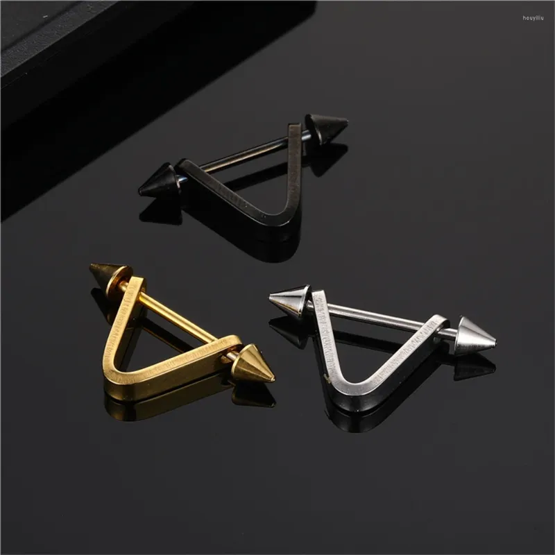 Studörhängen 1Pair Korean Bow Arrow för män Kvinnor Fashion rostfritt stål örhänge Hoop Piercing Hiphop Punk Gothic Ear smycken