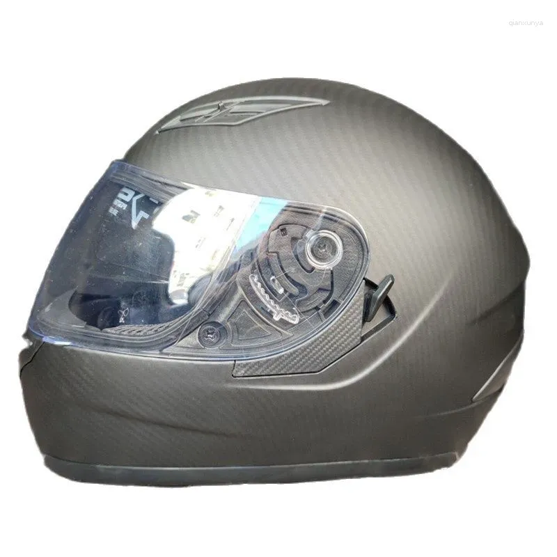 Motorcykelhjälmar Kolfibermönster Hjälm Kvinnor Moto Personlighet Full ansikte Motorcykel Motocross Capace Casque