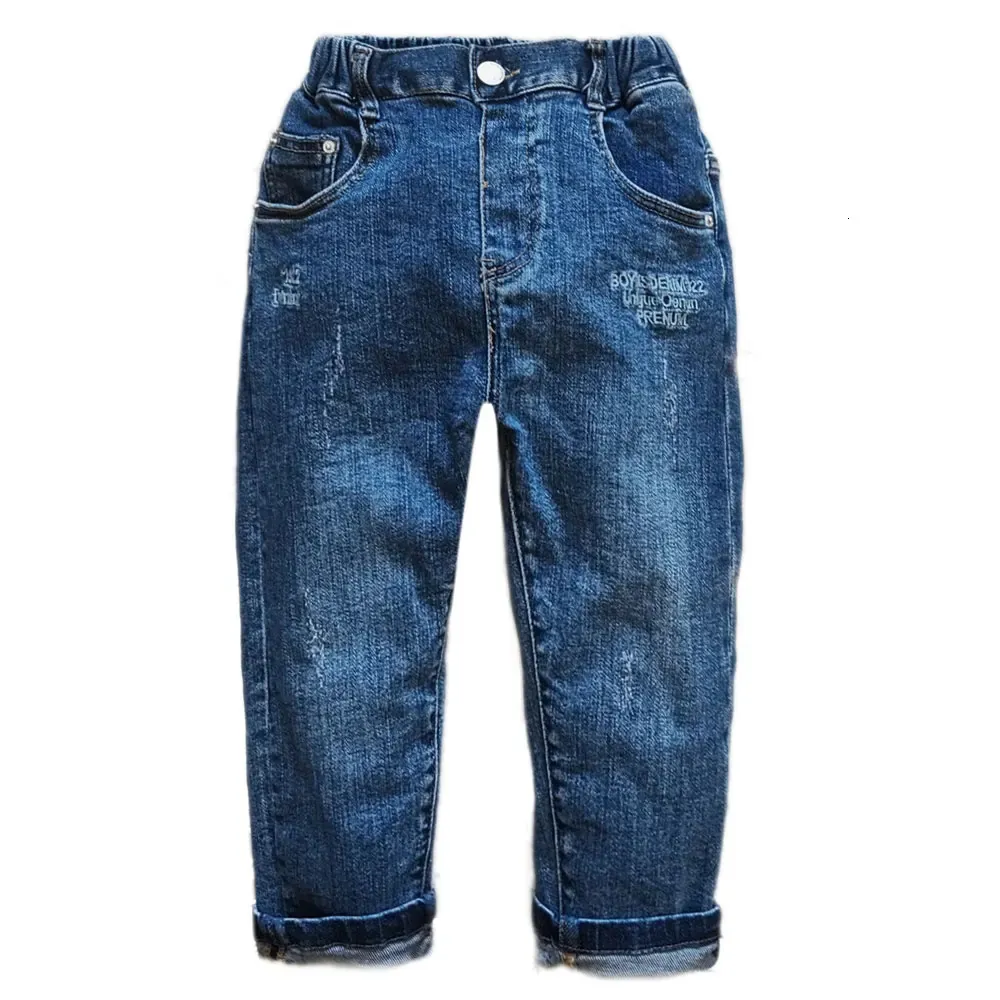 5003 Hosen für Jungen, Jeanshose mit elastischem Bund, Frühlings- und Herbst-Kinderhose 240118