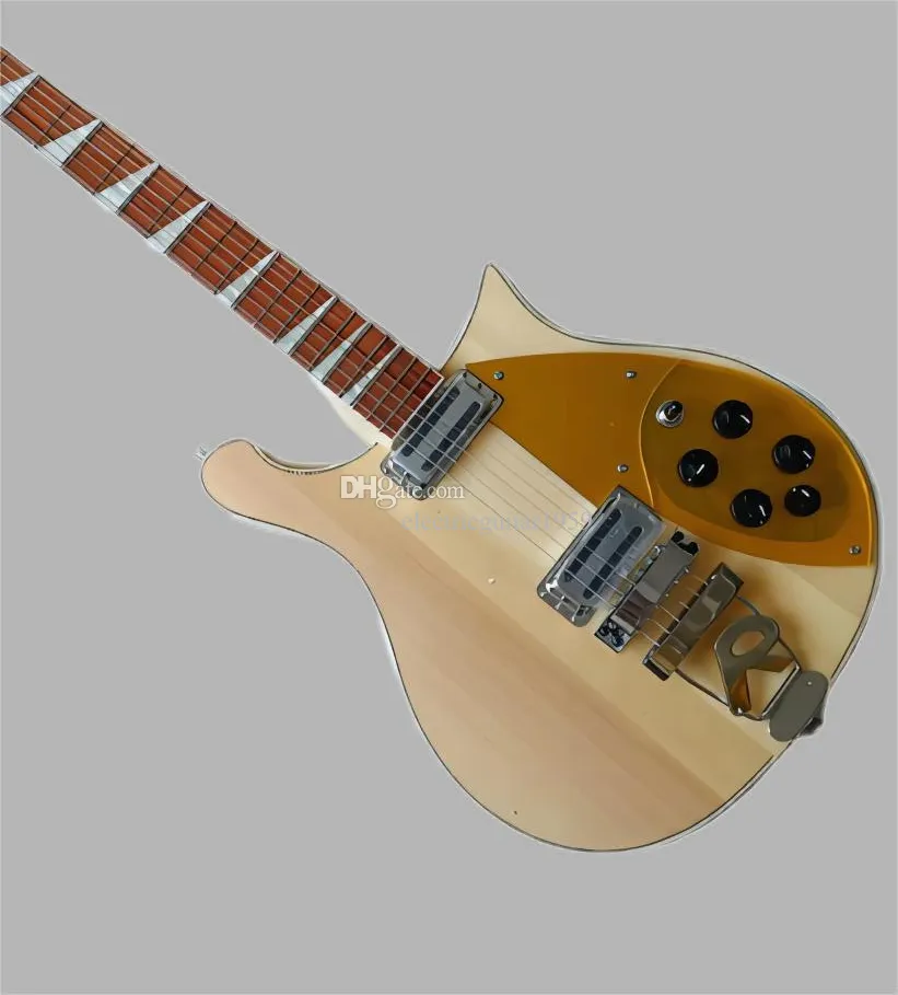 DHgate.com:620 Natural Wood Electric Guitar with Thru-Body
