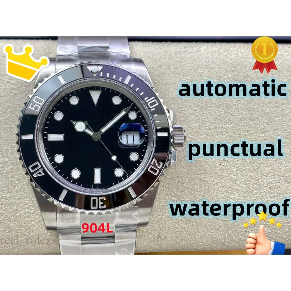 Movimento de alta qualidade relógio masculino 40mm vidro safira mostrador aço inoxidável sólido super luminoso relógios à prova dwaterproof água designer es