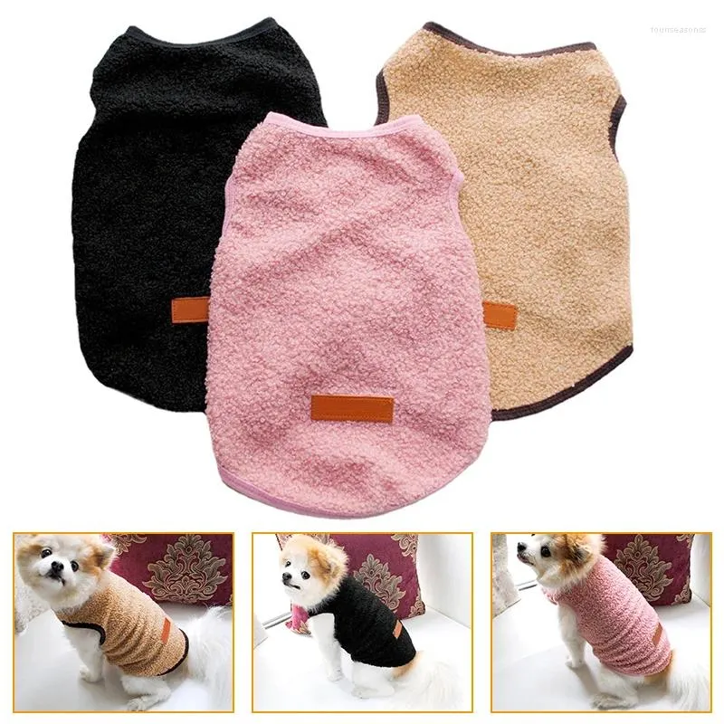 Dog Apparel 1Pc XS/S/M/ L Pet Supplies Cat Sweater Warm Cute Dogs Vest Soft Velvet Teddy Clothes Doggy For Daily Holidays