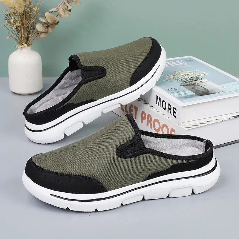 Men Pluche Keep Warm Winter Sneakers Lichtgewicht voor vrouwen Voeg katoenen slippers toe Zapatos de Hombre slip-on vrouwelijke schoenen 240129