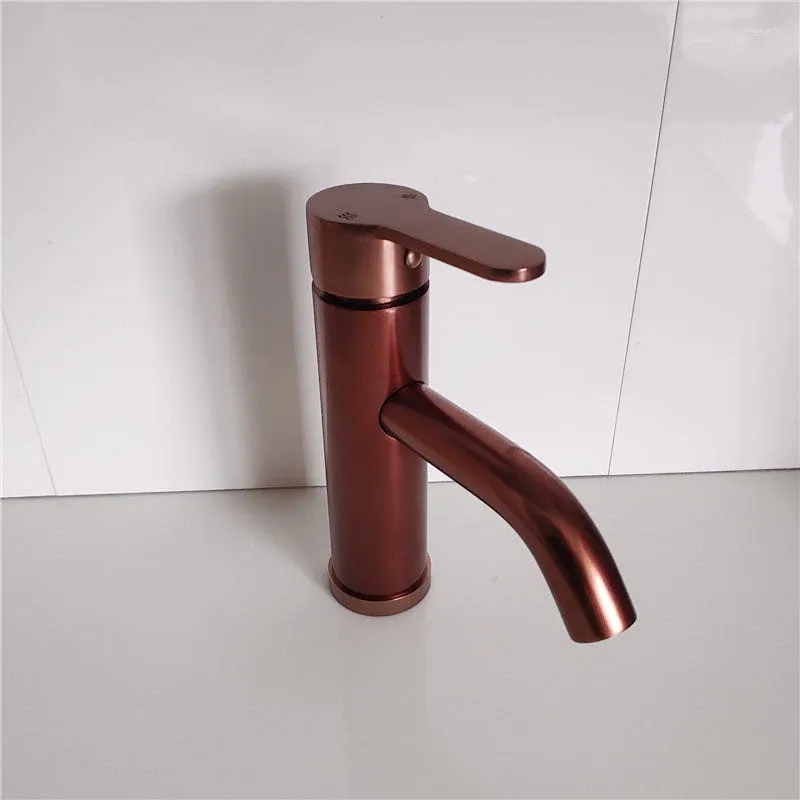 Bathroom Sink Faucets 2 Styles Luxury Single Handle Faucet Rose Gold Plated Space Aluminum Basin Mixer Tap