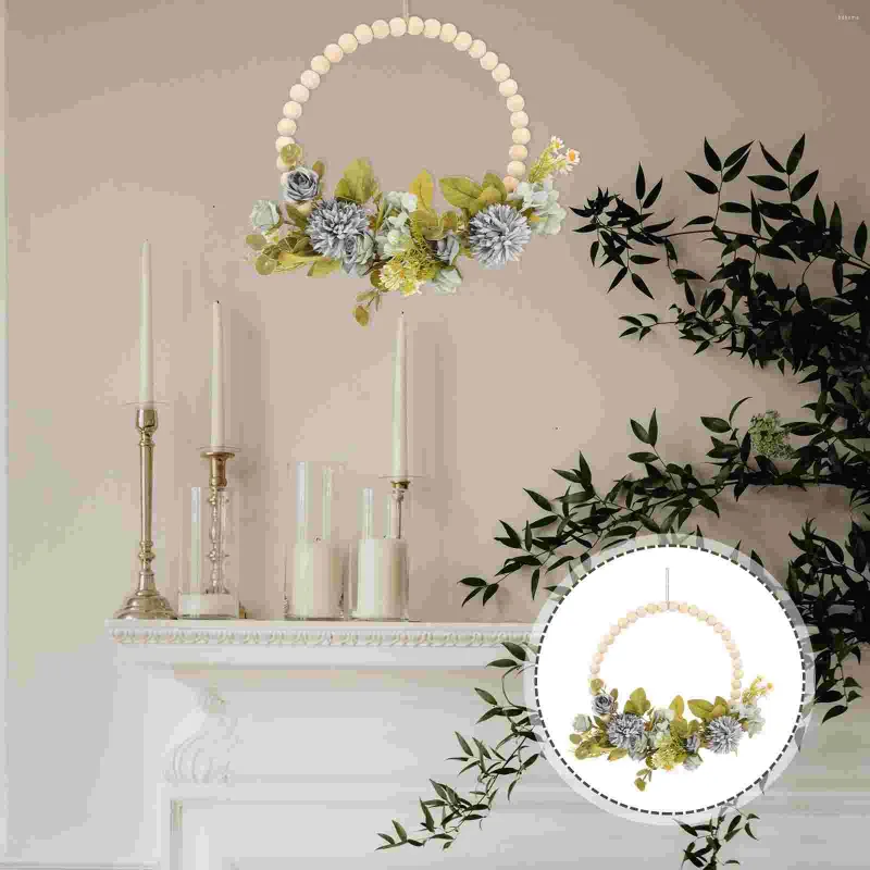 Guirlande de fleurs décoratives artificielles en Faux bois, décorations de mariage, couronne extérieure en plastique, printemps