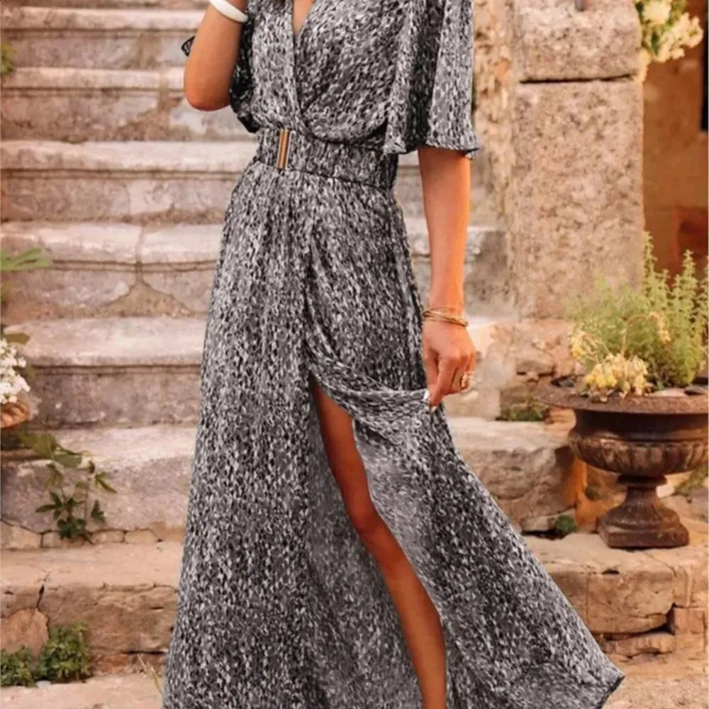 bohemian night party dress Short Sleeve Bohemian Lace Maxi Dress I Love that Boho