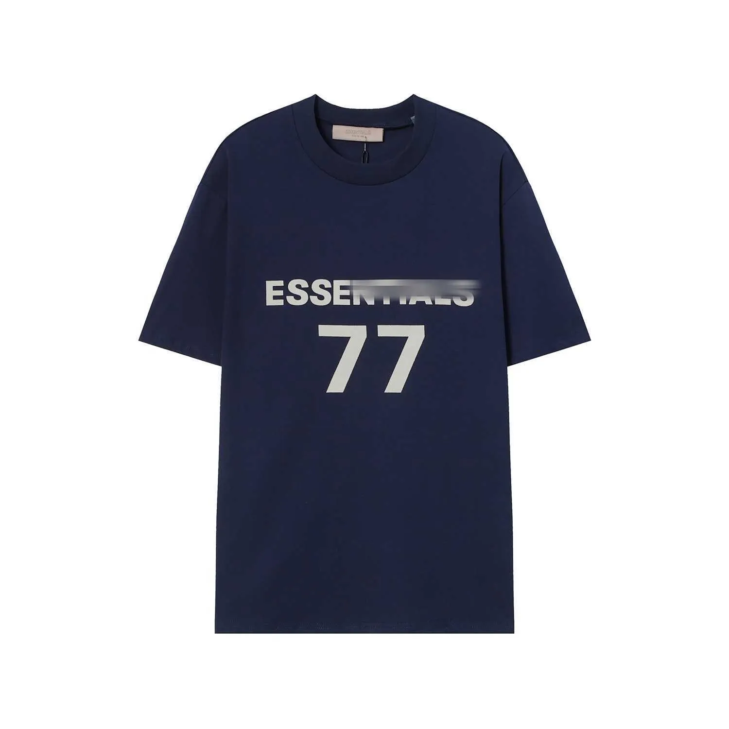 Ess T-Shirts Designer Herren Sommer Tops Luxurys Buchstabe 77 Reine Baumwolle Kleidung Polos Kurzarm Rundkragen Hoodies Kleiden Mit Kapuze