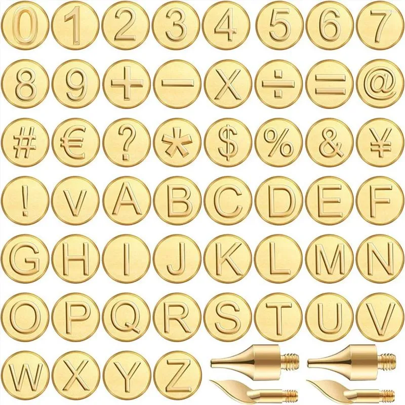 Stücke Holzbrennspitzen-Buchstaben-Set inklusive Alphabet-Zahl zum Basteln, DIY, Prägen, Schnitzen