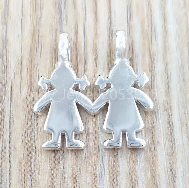 Ciondolo bambole dolci Autentici ciondoli in argento sterling 925 Argento adatto per gioielli in stile orso europeo Regalo Andy Jewel 4159001755245097