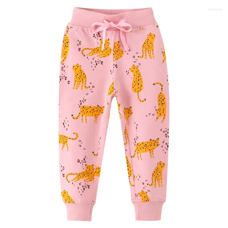 Broeken die meters springen Lente en herfst Joggingbroeken Schattige dieren Design Kinderen voor meisjes Broeken Kinderkleding