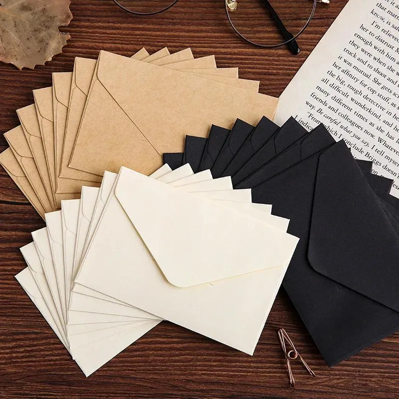 غلاف الهدايا LLD مخصص Kraft Envelope Paper Paper Paper Set Letter Leftude دعوة الزفاف للبطاقات