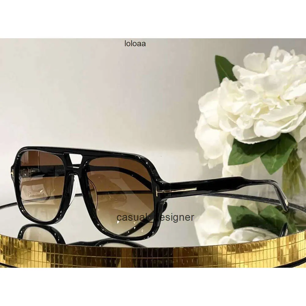 Tom Ford TF Classic - Lunettes de soleil de créateur pour hommes et femmes originales, FT884, verres surdimensionnés de marque, cadre de marque, luxe HX91 ZMVN