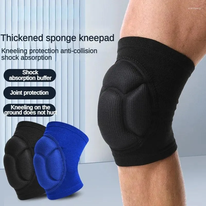 Knäskydd 1 par sportförtjockning volleyboll extrem knäskydd stöddans anti kollision elastisk beskyddare