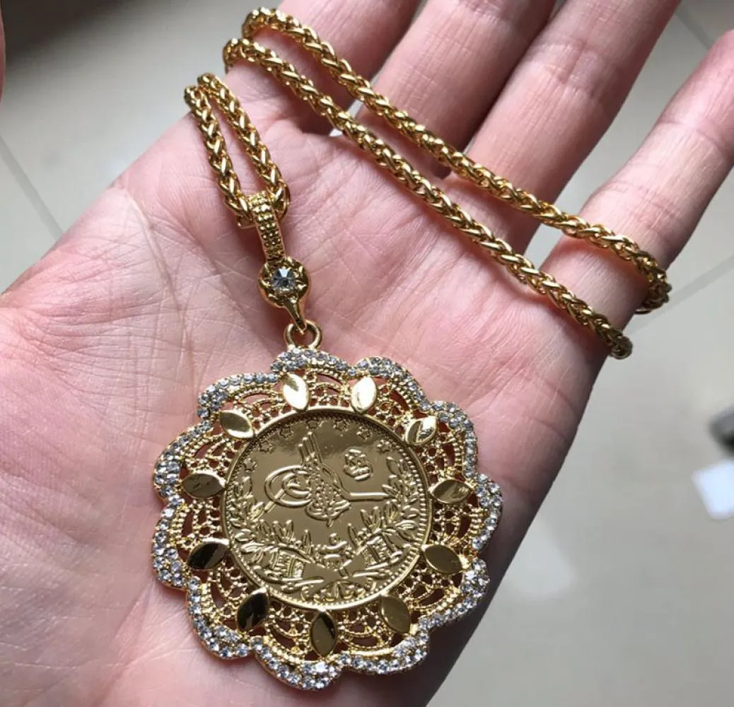 Islam musulman turquie pièce arabe pièce pendentif collier accepter goutte 5686696