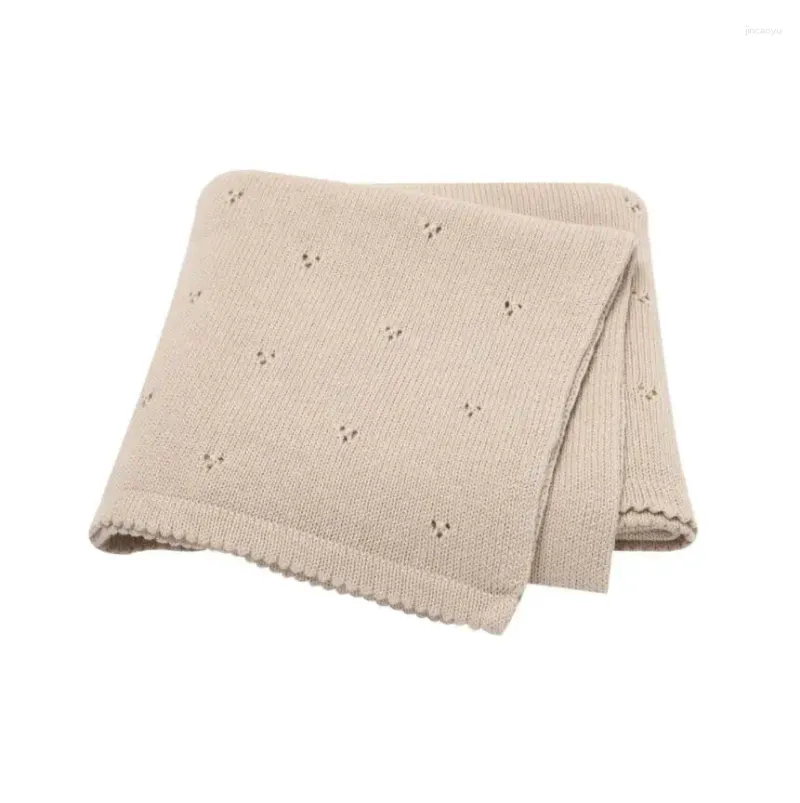 Coperte Coperta per neonati lavorata a maglia Born Nursery Swaddle Wrap Ricevente in cotone morbido Passeggino Copripiumino per culla