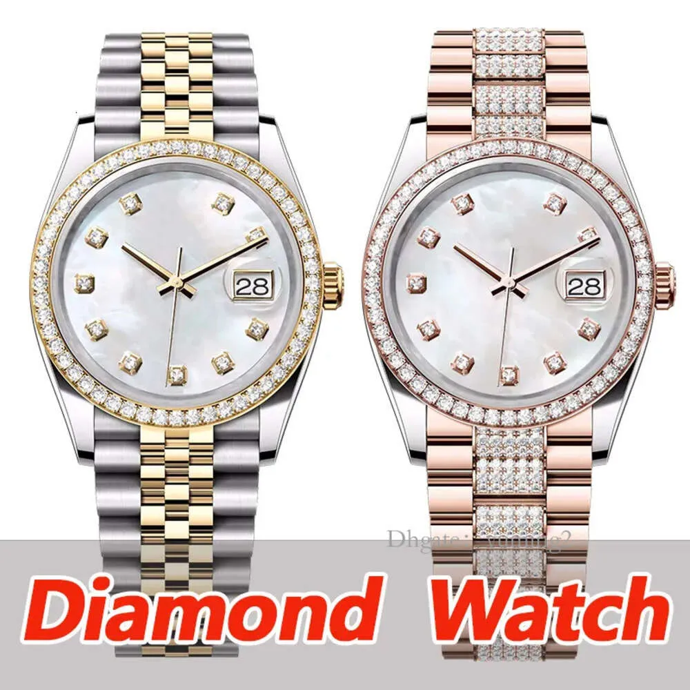 Montres Desinger pour hommes Date de haute qualité Juste 41 mm 36 mm Bande Diamant Femmes Montre mécanique automatique 904L Saphir en acier inoxydable étanche avec boîte