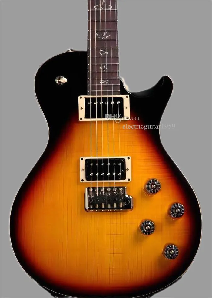 Benutzerdefinierte Shop Flame Maple Top E-Gitarre China mit verchromter Hardware