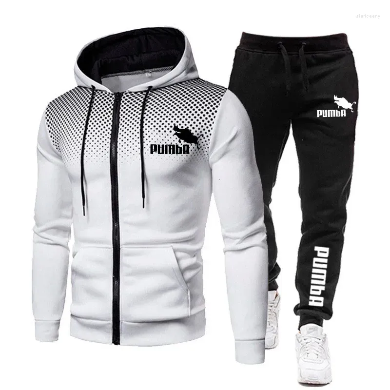 Tute da uomo Set Autunno e Inverno Felpa con cappuccio in due pezzi Pantaloni con coulisse Abbigliamento sportivo da corsa casual Classico da donna