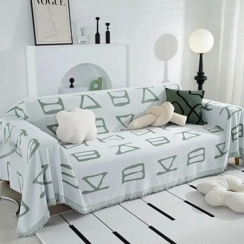 Cadeira cobre Chenille sofá pano toalha com padrão de palavra antiderrapante capa completa slipcover moderno universal 1 2 3 4 lugares
