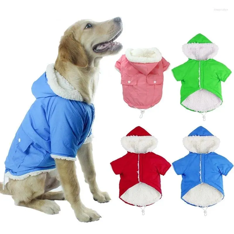 Vêtements pour chiens plus velours vêtements pour animaux de compagnie automne hiver manteau veste pour petits chiens moyens vêtements chauds coton animaux vêtements d'extérieur