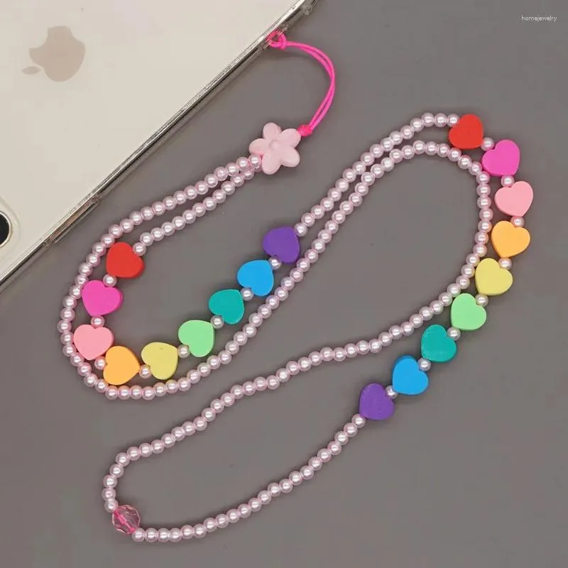 Braccialetti a maglie Go2Boho 2024 Telefono Gioielli Telefono Fascino Perline Catene Cordino Spiaggia Catena di perle per le donne Accessori mobili Ciondolo